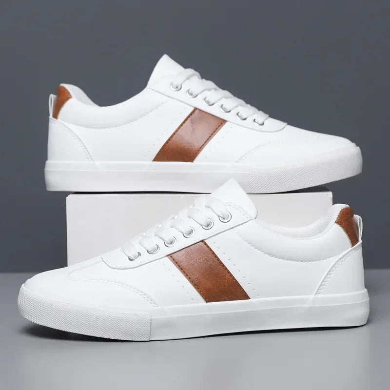 Zapatillas Casuales de Hombre con Suela de Goma y Exterior de Cuero Sintético PU